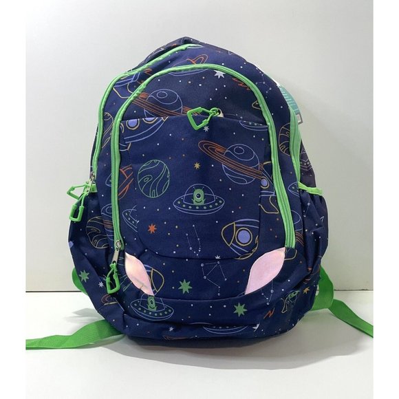 Crckt 2 Piece Set Boys Backpack & Lunch Bag Space Design With Green Lining - Picture 2 of 6